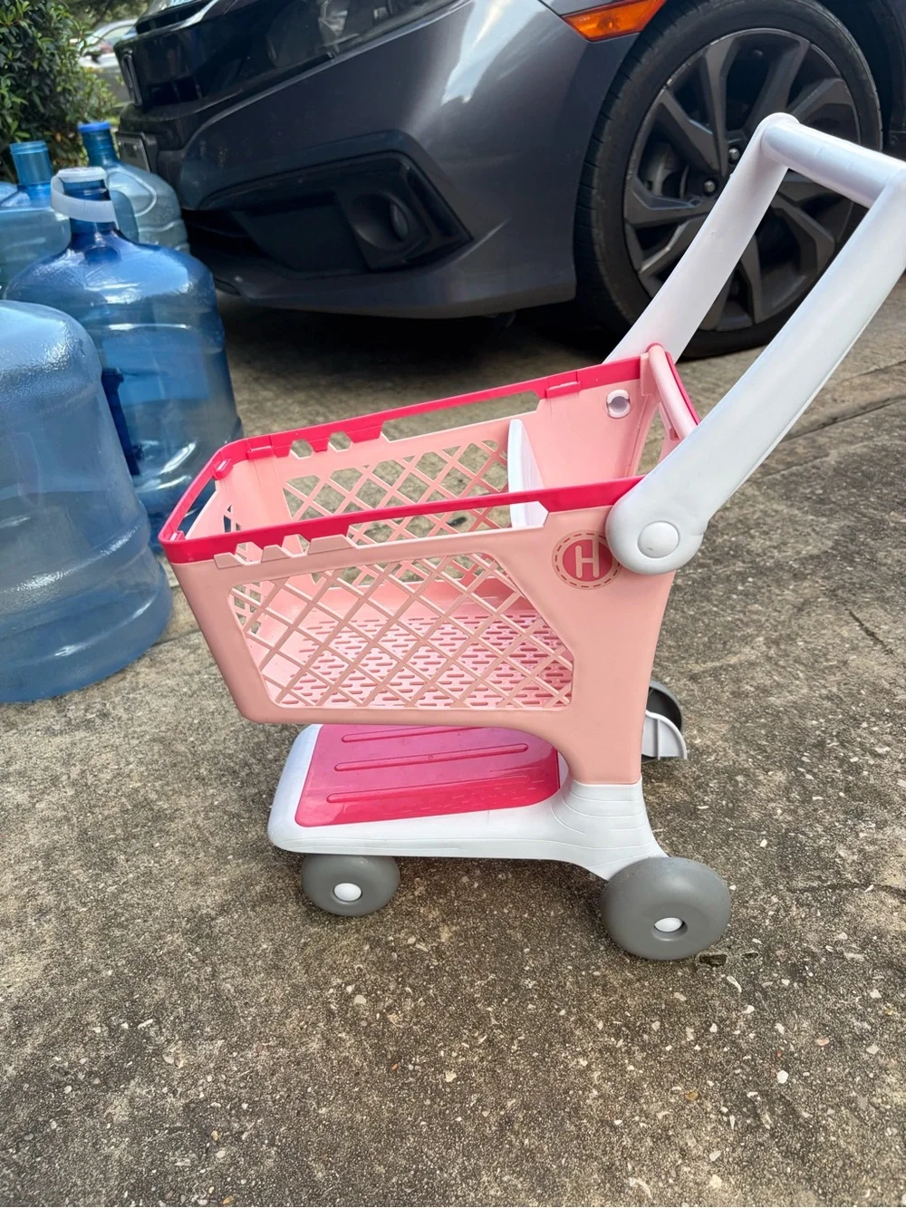 Pink Toy Shopping Cart for Kids